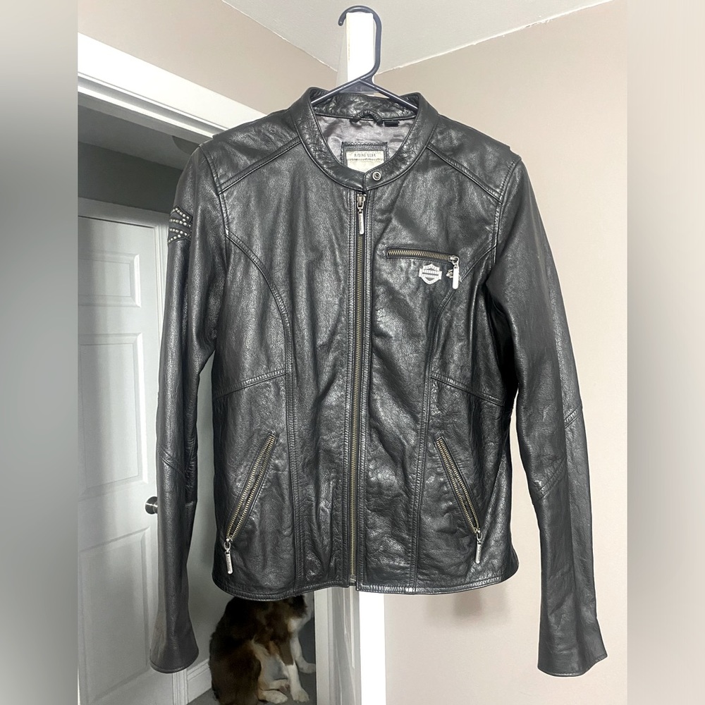 Harley Davidson Women's Size Large Black Leather Jacket